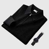 Ákos - Elegant men's zipped jumper