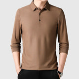 Lászlóffy - Elegant men's long-sleeved polo shirt