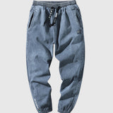 Elegant denim jogger trousers