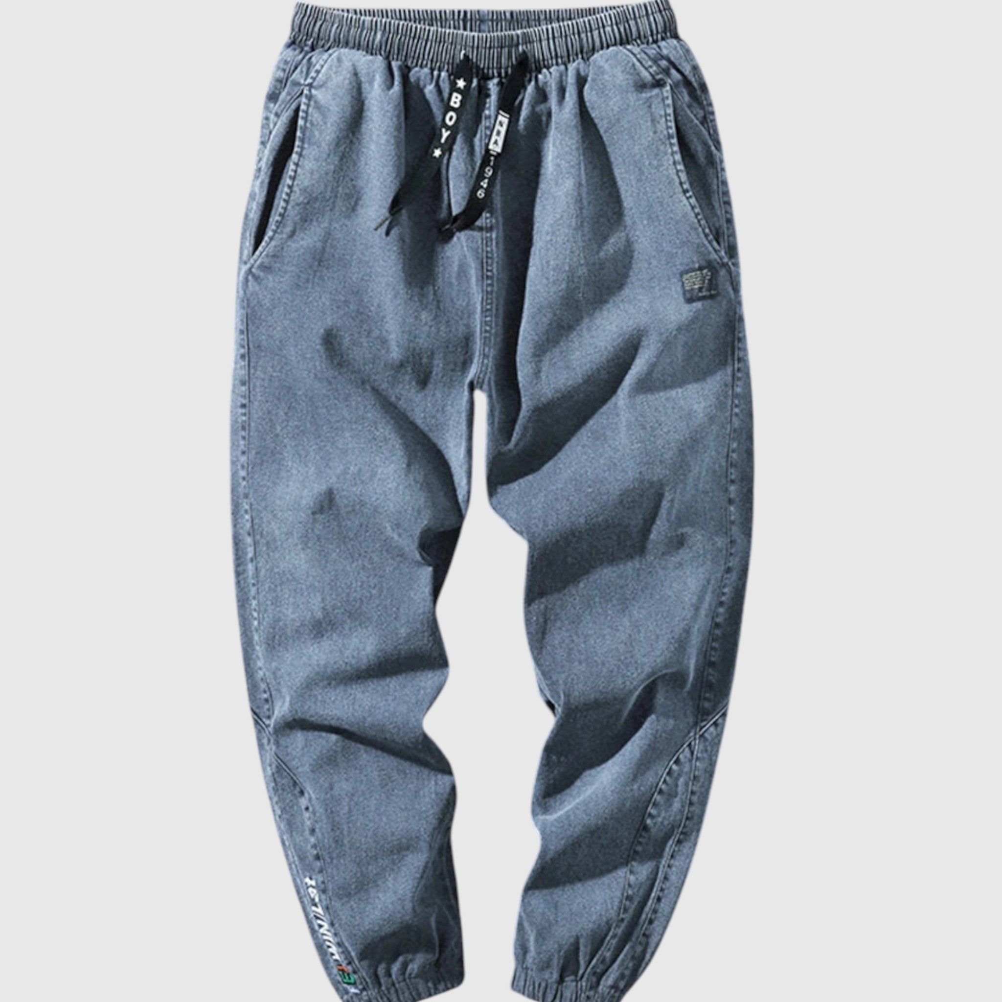 Elegant denim jogger trousers