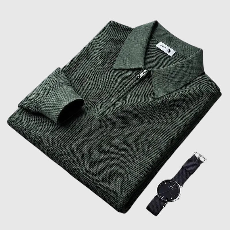 Ákos - Elegant men's zipped jumper