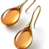 Gold and Silver Colored Crystal Drop Earrings