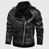 Nyikolaj - Leather jacket with down