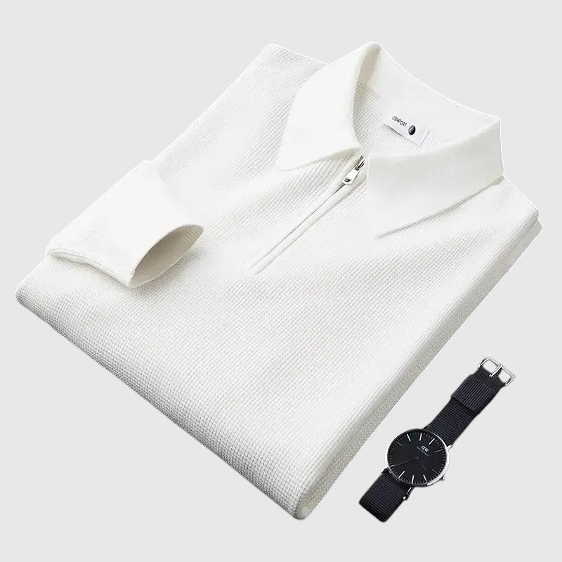 Ákos - Elegant men's zipped jumper