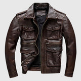 Todor – Leather jacket with pockets