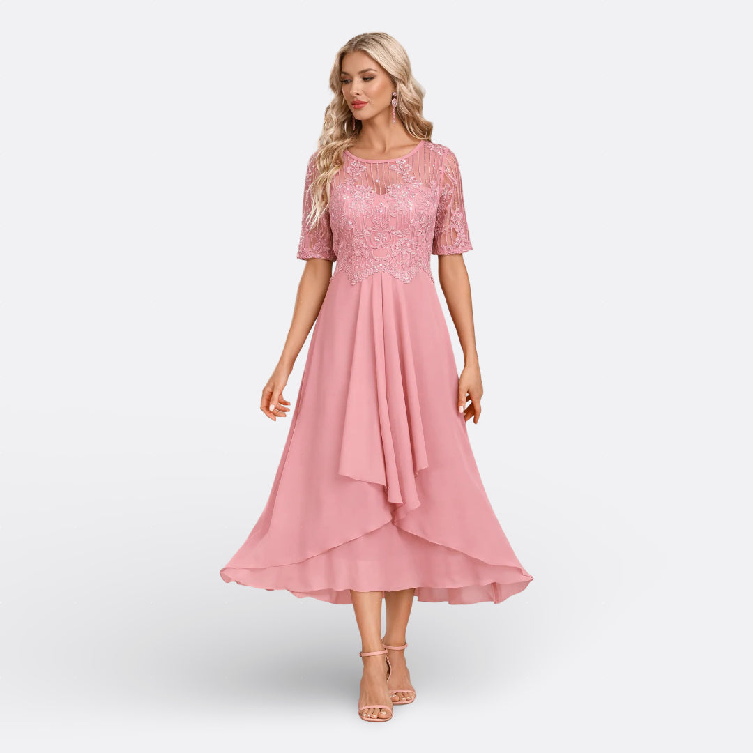 Mariana - Lace Short Sleeve Dress
