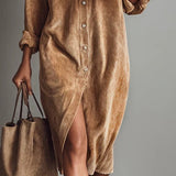 Estela | Midi Corduroy Dress