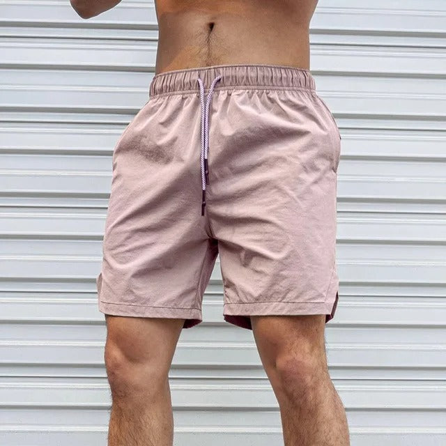 Heidi-Mode | Breathable, Solid Color Swim Trunks for Men with Drawstring