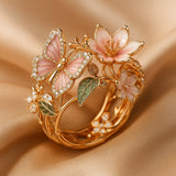 Natural Light Butterfly Zircon Ring