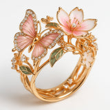 Natural Light Butterfly Zircon Ring