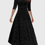 Nancy - Festive Velour Elegance Dress
