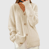 Eloise - Comfortable cardigan with knitted pattern