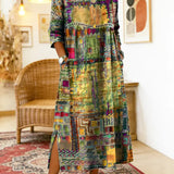 Manuela | Ethnic Patchwork Denim Dress