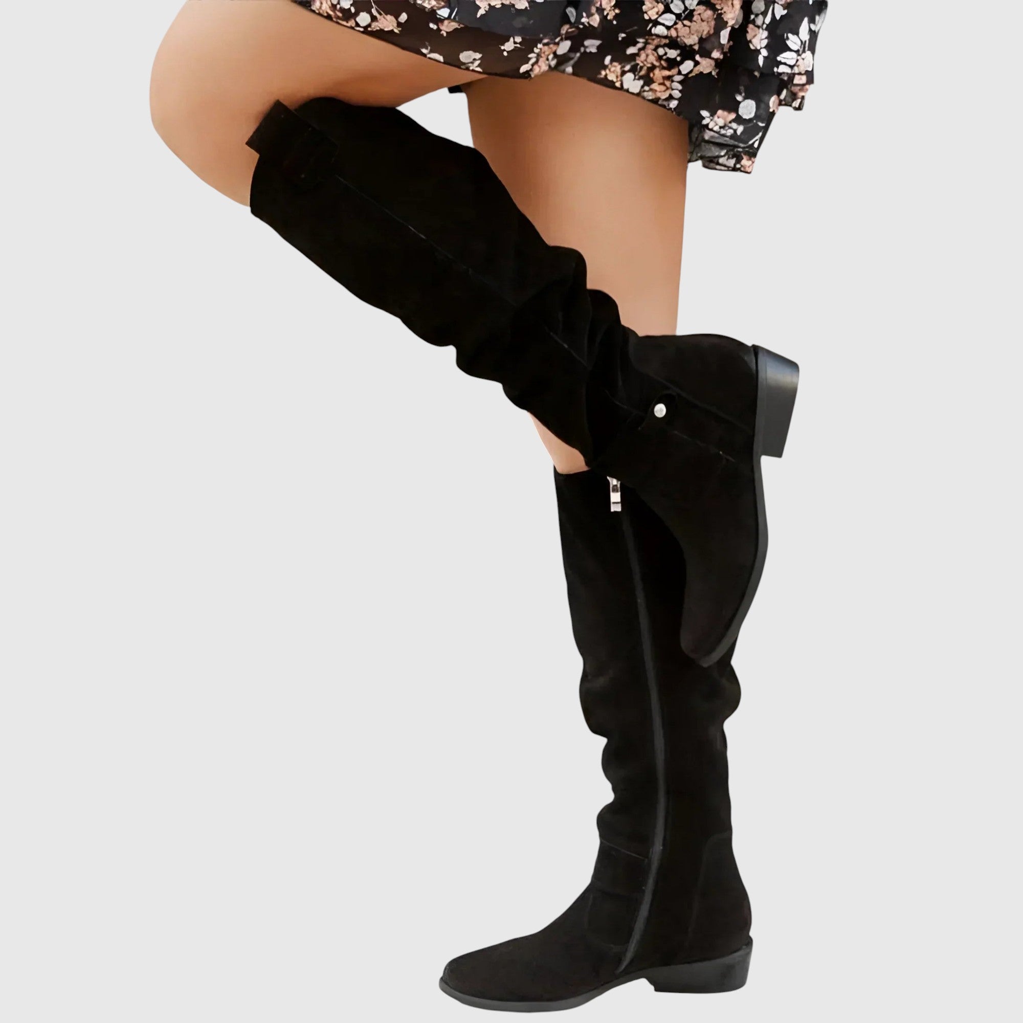 Alena - Tall boots with a ruched effect