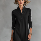 Maxi dress Button-neck jumper