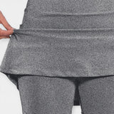 High waisted shorts with skirt