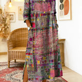 Manuela | Ethnic Patchwork Denim Dress
