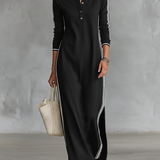 Maxi dress Button-neck jumper