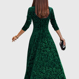 Nancy - Festive Velour Elegance Dress