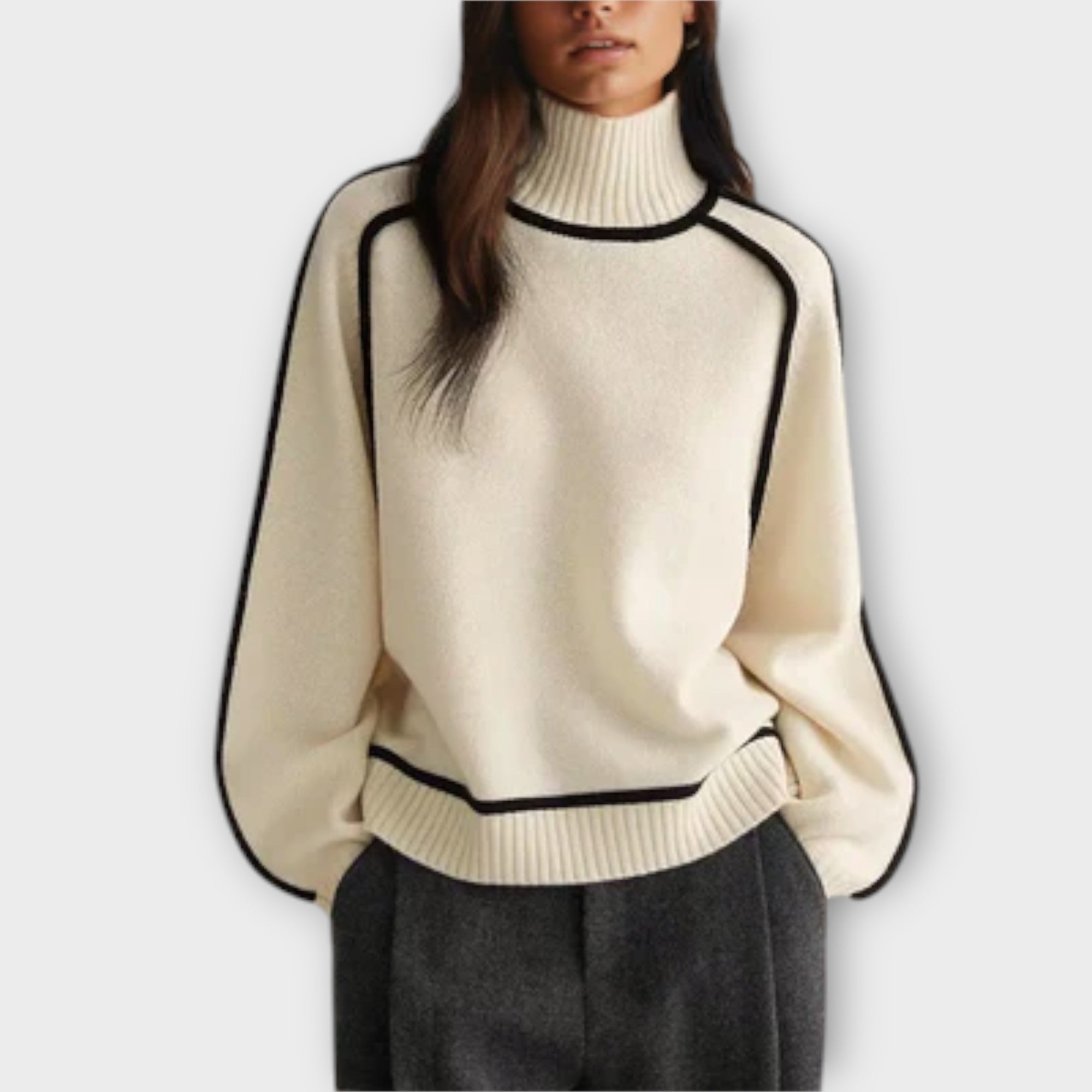 Dana - Soft and elegant sweater with a high collar