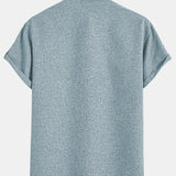 Kristóf™ | Elegant short-sleeved shirt with stand-up collar