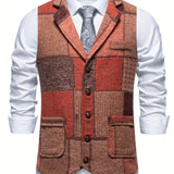 Men's herringbone tweed vest