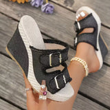 Atelier | Worn-Edge Wedge Sandals