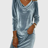 Zsófia - Relaxed-Fit Velour Dress