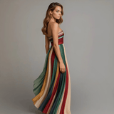 Colorful Long Sleeveless Dress