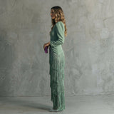 Gabriela - Long V-neck Moulded Dress