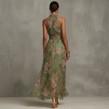 Filipa - Long Floral Halter Dress