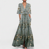 Rute - Elegant floral print maxi dress