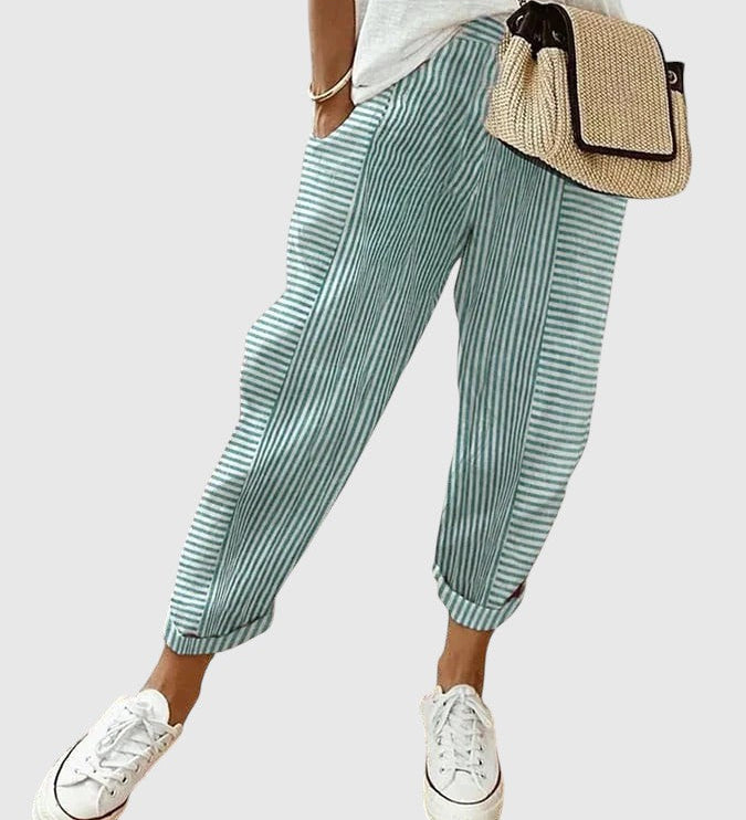 Nina - Elegant striped trousers