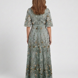 Élodie – Long V-neck floral dress