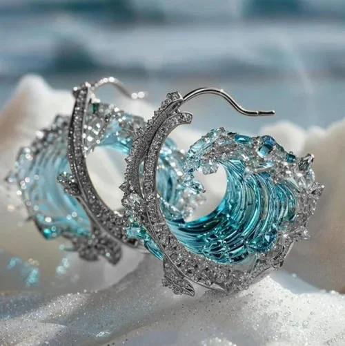 Ocean Wedding Earrings