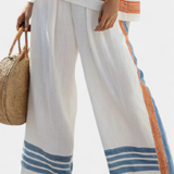 White Daisy ethnic sets with blue and orange details – unique and vibrant style