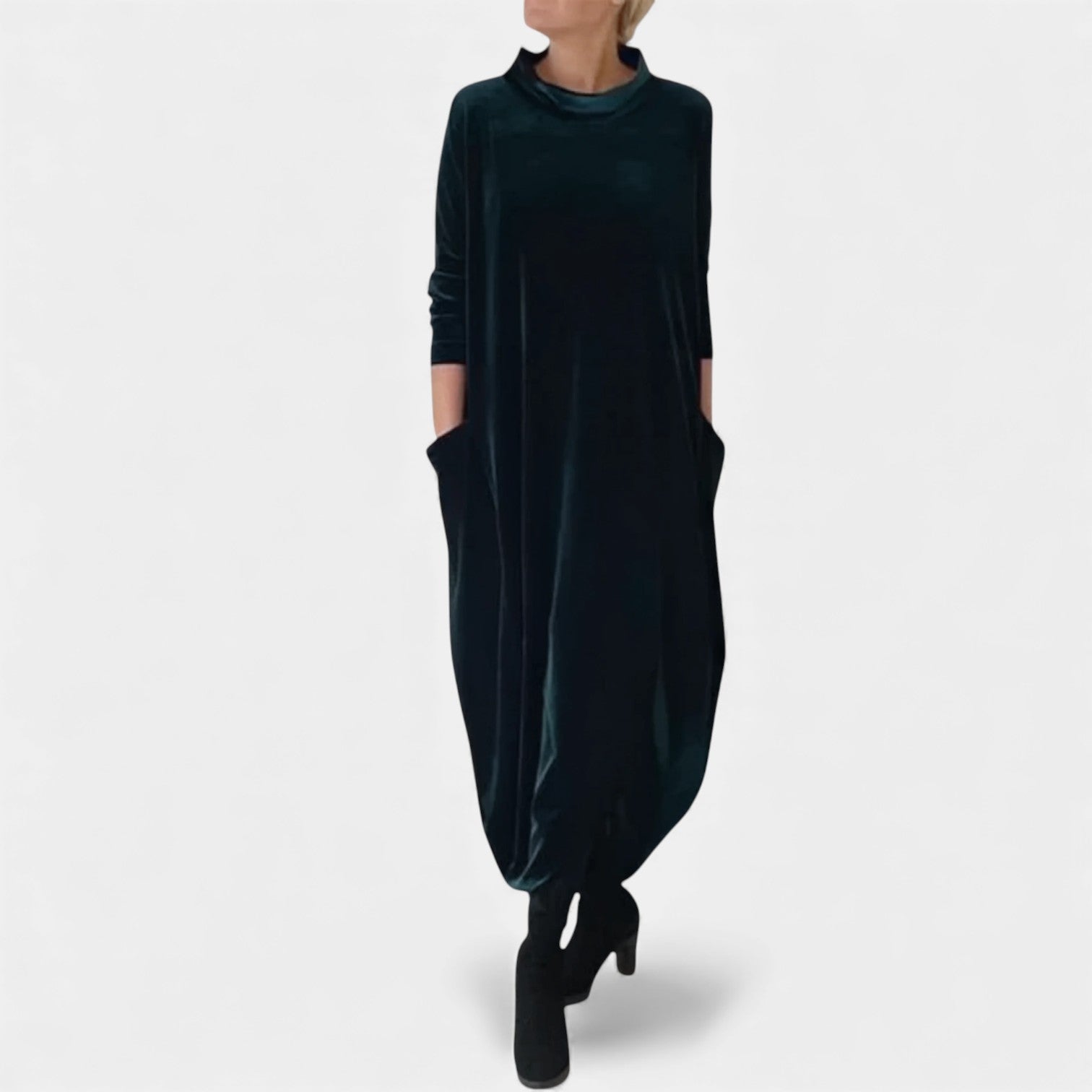 DEBORAH - SUEDE ELEGANT MAXI DRESS