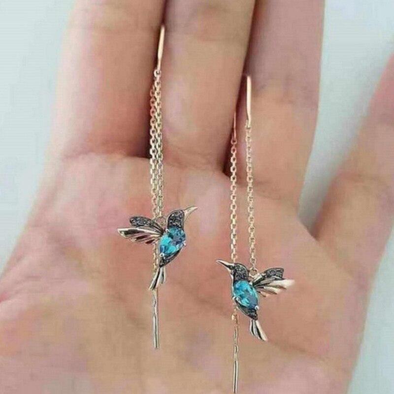 Kolibri Email and Zircon Earrings