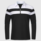 Ábel - Elegant sweater with zipper and stripes