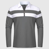 Ábel - Elegant sweater with zipper and stripes
