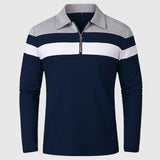 Ábel - Elegant sweater with zipper and stripes