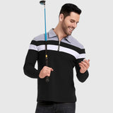 Ábel - Elegant sweater with zipper and stripes