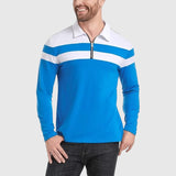 Ábel - Elegant sweater with zipper and stripes