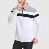 Ábel - Elegant sweater with zipper and stripes