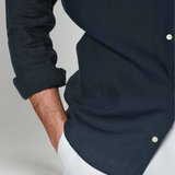 Essential Linen Shirt - Navy Blue