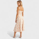 Kiana – Lace-Up Midi Dress