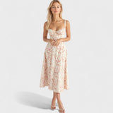Kiana – Lace-Up Midi Dress