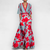 Maxi dress with floral print