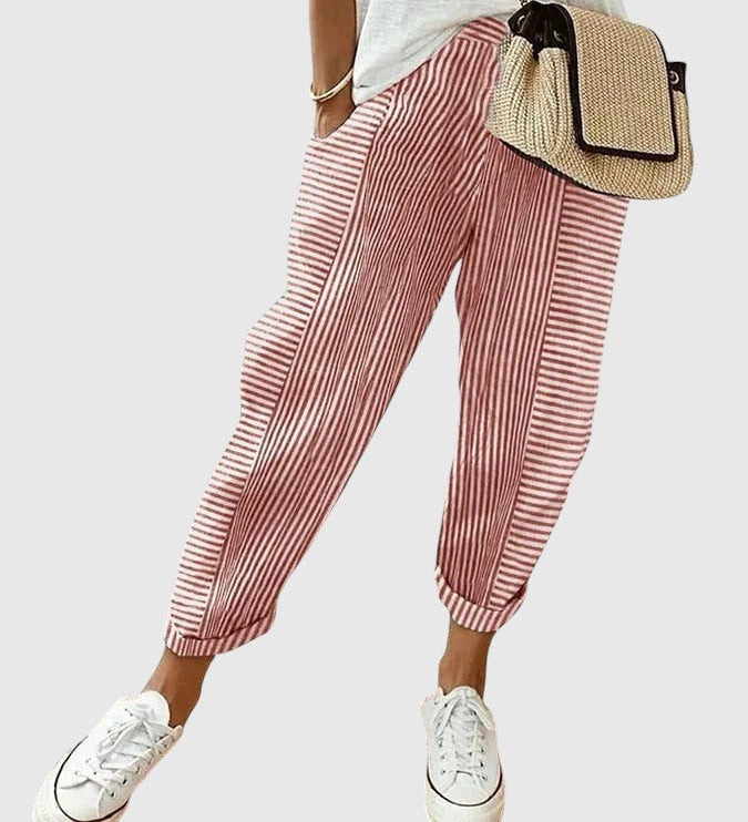 Nina - Elegant striped trousers