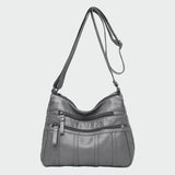 Soft leather shoulder bag